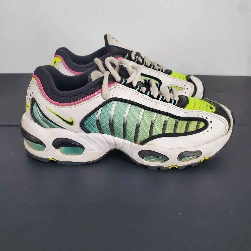 Nike Air Max Tailwind IV Shoes Youth Size 5Y White Volt BQ9810-102 GS Sneakers